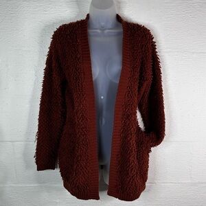 Orange teddy bear cardigan